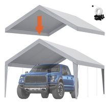 VEVOR Carport Replacement Canopy Cover 13 x 20 ft, Garage Top Tent Shelt... - $64.90