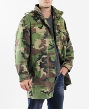 Vintage Slovakian Army Woodland Camo Parka military coat jacket camoufla... - $47.91 CAD+