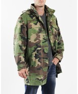 Vintage Slovakian Army Woodland Camo Parka military coat jacket camoufla... - $47.66 CAD+