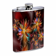 Rainbow Flower Em1 Flask 8oz Stainless Steel Hip Drinking Whiskey - £11.83 GBP