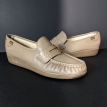 SAS Penny Loafers Womens Sz 7 A Slim Narrow Beige Tan Comfort Soft Leather Shoes - £28.12 GBP