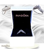 Pandora Clear Sparkling Wishbone Tiara Ring ALE 925 197736CZ Size -6.5 U... - €34,45 EUR