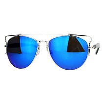 Women&#39;s Sunglasses Retro Fashion Flat Top Bar Metal Frame UV400 - £8.75 GBP