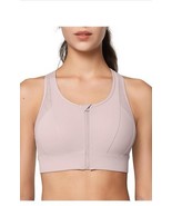 Yvette High Impact Zip Front Sports Bra Mesh Racerback Workout High Support +M - $24.75