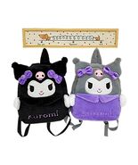 Kuromi Girls Plush Backpack Soft Cartoon Design Spacious School Bag Wome... - $464.22 MXN