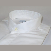 Mens CEREMONIA Pastor Shirt 100% Cotton Turkey Banded Collar #stn 13 hyk White image 2