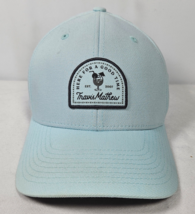 Travis Mathew Here For A Good Time FlexFit Hat Cap L-XL Mint Blue/Green - $14.95