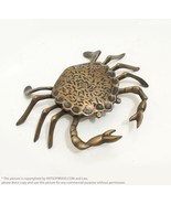 Solid Brass Beach Crab Ashtray / Candle Holder / Jewelry Box Home Antiqu... - £47.96 GBP