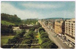 United Kingdom UK Scotland Postcard Edinburgh Princes St From Scott Monument - £2.32 GBP