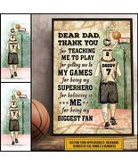 Personalized Basketball Dad Father's Day Gift Custom Poster - $19.99