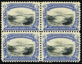 297, Mint (Expertly Regummed) 5¢ Block of Four - Stuart Katz - £116.92 GBP