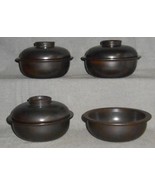 RARE 7 pc Set Arabia LIEKKI FLAMEWARE PATTERN Individual Casseroles &amp; Lids - $3,532.55 MXN