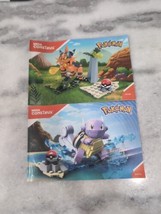 Two Lego Instruction Pokemon Manuals Booklets Mega Construx Wartortle &amp; Torracat - £5.44 GBP