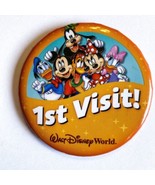 Walt Disney World 1St Visit Button Pin, Mickey Mouse Goofy Minnie Made I... - £5.36 GBP