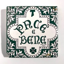 Pace e Bene souvenir magnet Peace and Good Italian Catholic ceramic tile AS IS - £6.30 GBP