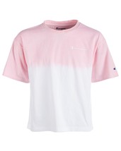 Champion Toddler Girls Dip Dyed Colorblocked Logo Print T-Shirt,White,3T - £14.22 GBP