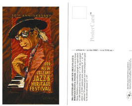 1999 New Orleans Jazz Festival Poster Post Card Professor Longhair 30th ... - £20.23 GBP