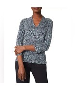 Hobbs London Aimee Printed Top in Blue Multi Size XL - $34.65