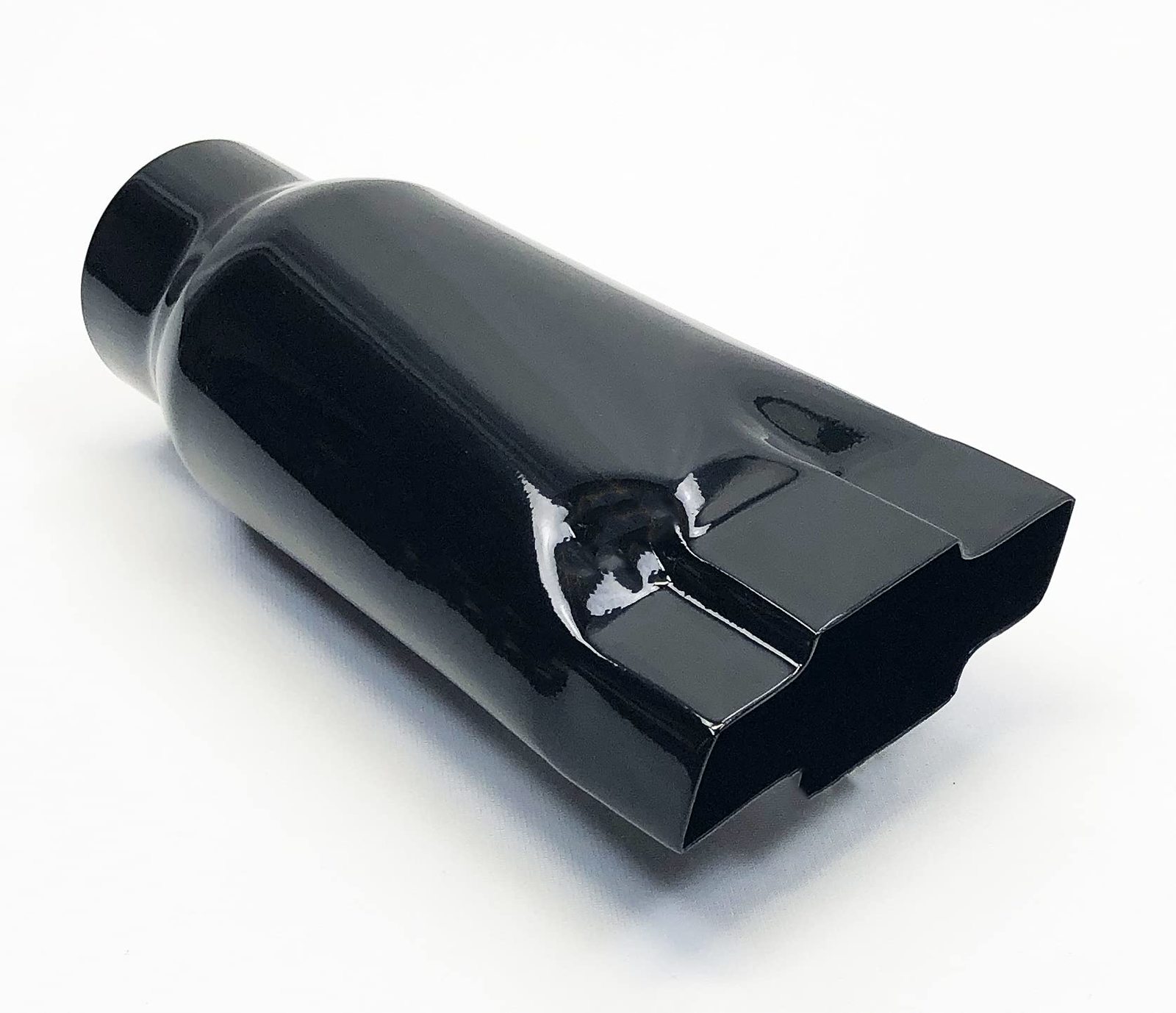 Exhaust Tip Long 2.25" Inlet 4.75" Outlet 9.00" Long Chevy Gloss Black Bowtie St - $44.00