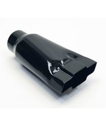 Exhaust Tip Long 2.25" Inlet 4.75" Outlet 9.00" Long Chevy Gloss Black Bowtie St - £35.12 GBP
