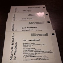 Microsoft Schedule+ For Windows 92 Floppy Disks 3.5&quot; Version 1 (4) Disks - £11.25 GBP