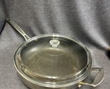 Crofton Stainless Steel Copper Bottom 12” Skillet W/ Glass Lid 18/10 - £27.13 GBP