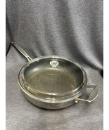 Crofton Stainless Steel Copper Bottom 12” Skillet W/ Glass Lid 18/10 - $34.65