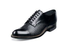 Stacy Adams Mens Shoes Biscuit Leather Oxford Black Lizard Madison 00049-01 image 8