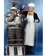 LOST IN SPACE  DR SMITH AND THE ROBOT ROASTING HOT DOGS   7X10 PHOTO - $10.00