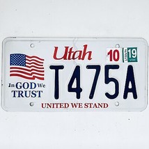 2019 United States Utah In God We Trust Passenger License Plate T475A - £9.88 GBP