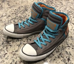 Converse Ct Swag Hi Chuck Taylor 141308c Gray Teal Orange Extra Laces Size 11 - £47.76 GBP