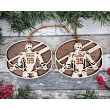 Stadium Spotlight HOCKEY 2 Layered Wood Personalized Christmas Ornament ... - £11.99 GBP