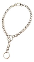 Choker Collar Sub Necklace Kink 20&quot; Double O Ring Neck Stainless Steel Clasped - £16.73 GBP