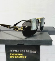 Unisex Polarized Rectangle  Sunglasses Alloy Black/Gold  100%UV Protecti... - £28.14 GBP