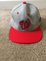 Melonwear Men&#39;s Washington Nationals Miller Lite Strap Back Cap Hat Gray &amp; Red - $38.80