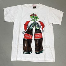 Vintage 90s Coca Cola Shirt L Christmas Mistletoe Single Stitch USA Changes Tag - £47.06 GBP