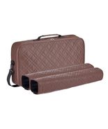 C&amp;H Solutions Coffee Color Elegant Quilted PU Leather Mahjong Carrying B... - $48.22 CAD