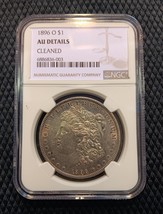 1896-O $1 Morgan Silver Dollar AU Details NGC Certified About Uncirculat... - £179.58 GBP