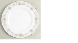 Noritake Iceland Thornton Salad Plate 8.25&quot; Pink Floral Silver Trim #3160 - £8.91 GBP