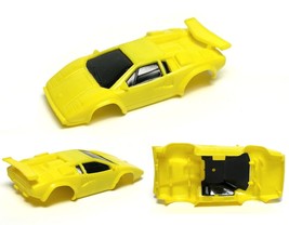 1988 TYCO LEMON Lamborghini Countach Slot Car Narrow BODY Test No Trim Colors! - £11.78 GBP