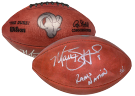 Matthew Stafford Autographed &quot;Rams Nation&quot; Metallic Logo Football Fanatics LE 25 - £490.74 GBP