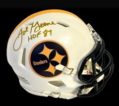 Joe Greene Autographed Signed Pittsburgh Steelers Mini Helmet w/COA - £108.60 GBP