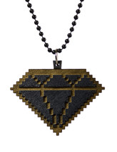 Good Wood New York 8 Bit di Legno Diamante Ciondolo Sfera Collana Nwt - $17.95