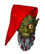 Halloween Face Mask Evil Zombie Undead Gnome with Hat Beard Rubber Vinta... - $28.70