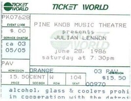 Vintage Julian Lennon Ticket Stumpf Juni 28 1996 Clarkston Michigan - £42.37 GBP
