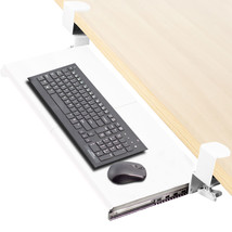 Vivo White E Sturdy Clamp-On Computer Keyboard & Mouse Under Desk Tray - £86.90 GBP