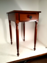 Antique Country Sheraton Mahogany One-Drawer Stand, Pegged and Dovetailed - £167.50 GBP