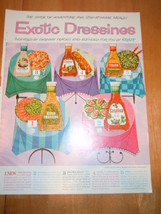 Vintage Kraft Exotic Dressings Print Magazine Advertisement 1961 - £3.97 GBP