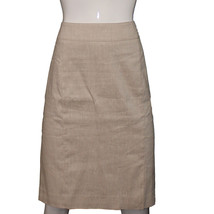 Lands End Women Size 10 Petite, Stretch Linen Career Skirt, Tan (Vanilla... - $29.99