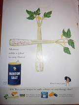 Morton Salt New Ways to Salt Celery Print Magazine Advertisement 1956 - £3.99 GBP